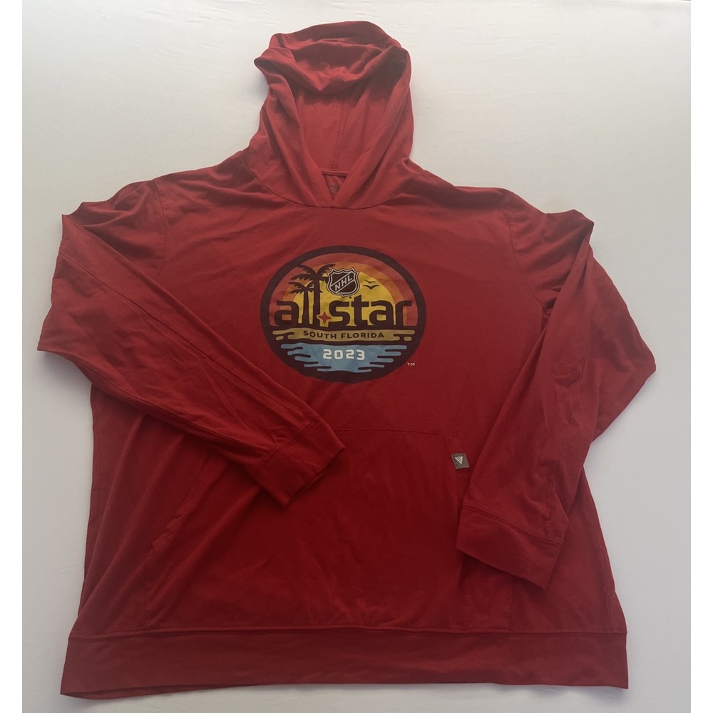 Mens Levelwear Hoodie 2023 NHL All-Star Game South Florida Red 2XL